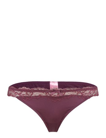 Hunkemöller Lace & Shine String R - Burgundy - L