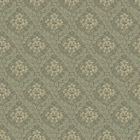 Duro Tapetprov, Gysinge II 098-02P Gammalsvenska Papper, Grön, L, , Färg & tapeter