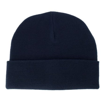 Equip - Blå shortbeanie Beanie - Blank Navy Short Beanie @ Hatstore