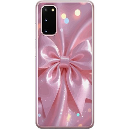 Kompatibelt Mobildeksel til Samsung Samsung Galaxy S20 Rosa satengbånd - Elegante glitterbånd med lyseffekter
