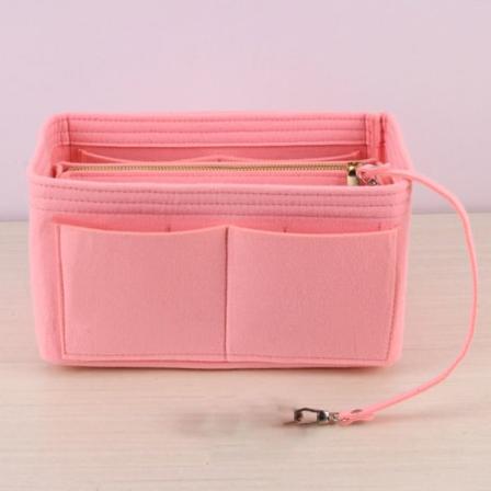 Indsætsväske i filt Makeup Organizer ROSA 34*18*17CM 34*18*17CM