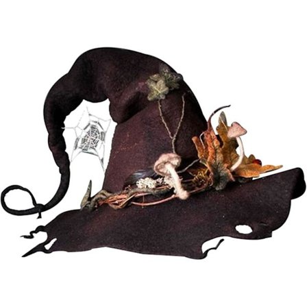 Halloween heksehatt i filt, heksehatt dekorasjoner kostyme, justerbar