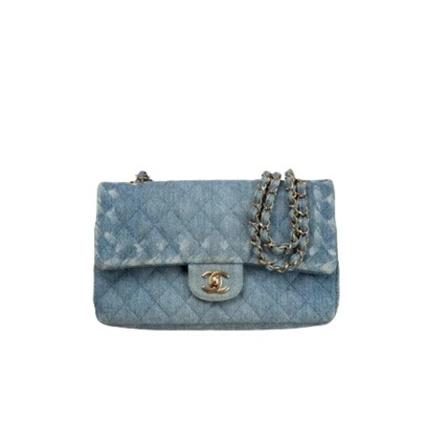 Chanel Vintage, Pre-owned Shoulder Bag Blauw, Dames, Maat:ONE Size,voering