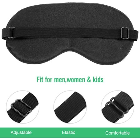 /#/Silkesovemaske Øyemaske Øyeklede Øyenskygge - Silke Myk Justerbar/#/