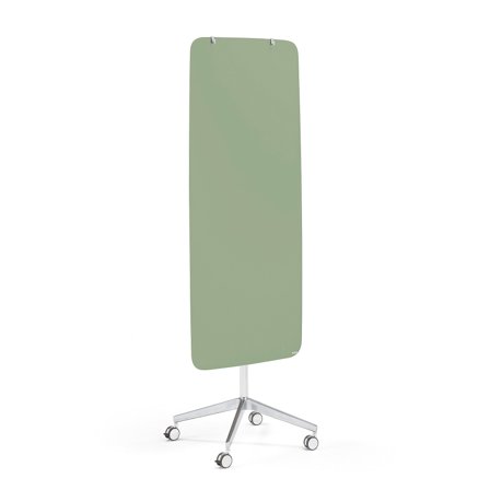Mobile Glasschreibtafel STELLA gerundet, mint