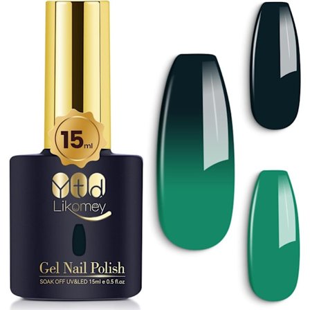 UV LED Gel Varnish Nagelfärg, 15 ml Grön Mörkgrön