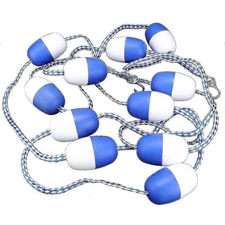 {PL}Sikkerhedsflydeliner - 5m Pool Sikkerhedsafspærringsreb Flydende Reb Banelinje Pooludstyr