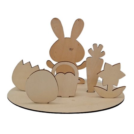 Pääsiäispupun hahmo seisova koristeellinen puu täydellinen käsityö pääsiäisen taidekoriste kodin sisustus