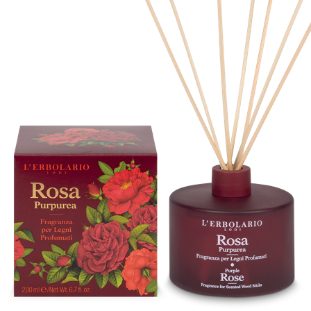 L'Erbolario Fragranza Per Legni Profumati Rosa Purpurea 200ml