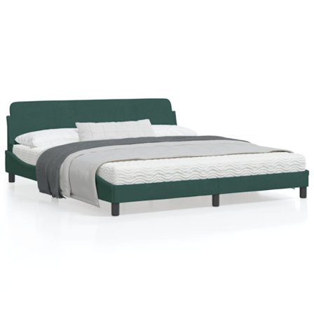 Bed Frame "Dover" Dark Green 180x200 cm Velvet
