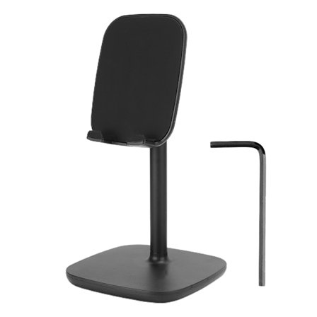 W20 Skrivbord Justerbar 15‐60° Vinkel Stativ Universell Bords Mobiltelefon Surfplatta PC HållareSvart