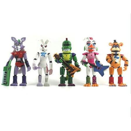 Fnaf-toimintahahmot, jotka on saanut inspiraationsa Five Nights at Freddy's -leluista, nivelletyt nuket, t ydellinen kokoelma ja lahjat (FMY) 5 pcs