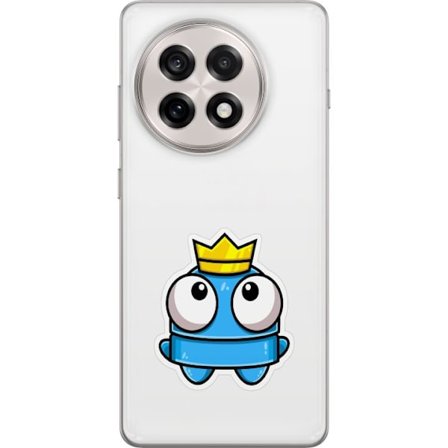 Kompatibel Mobilcover til OnePlus OnePlus 13R Blå tegnet figur med krone og store øjne i legende kongelig stil
