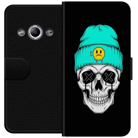 Kompatibelt Lommeboketui til Samsung Galaxy Xcover 3 dødshead med lue