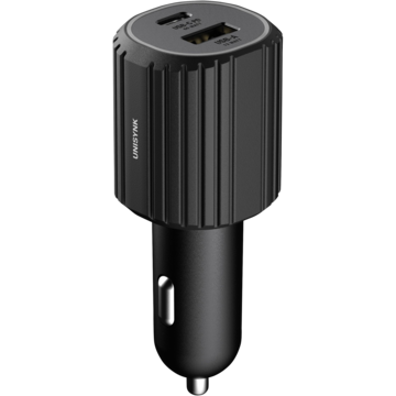 Bilader USB-C/A 72W svart