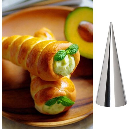 5 stk. koniske rør koniske rulleformer i rustfritt stål spiral