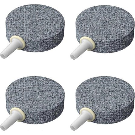 Akvarium Disc Bubbler 4cm Boblefrigørelsesværktøj Rund Iltspreder Til Luft Nanopumper Akvarier Små Damme Og Dwc Tanke, 4-pak