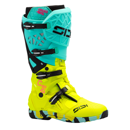 Cizme Motocross Sidi Crossair X 2026 mentă/galben Fluo 46