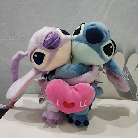 2023 Jouets En Peluche Stitch Pour Couple, Poupe Douce, Ange, Tenant L'amour, Cadeaux Pour Petite Amie, 20cm