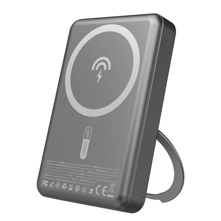 Dudao Powerbank 10000 mAh PD 22,5 W med MagSafe og stander – Grå