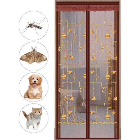 Magnetisk glasfiber myggnät - 80 x 200 cm - Sidoöppning. Mo