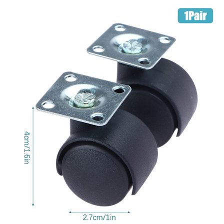 1 par 1 tommer universalhjul drejelige hjul rullestol Ca