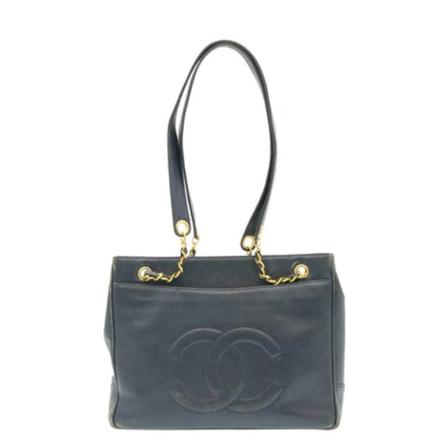 Chanel Vintage Pre-owned Shoulder Tas , Blauw , Dames , Maat: ONE Size Vintage Tassen
