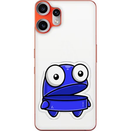 Kompatibel Mobilcover til Nothing Nothing CMF Phone 2 Pro Blå tegneseriefigur med åbent udtryk og store øjne i sjov illustration