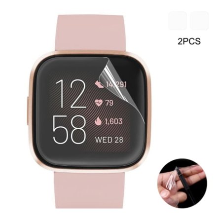 För Fitbit Versa 2 2 ST Hat-Prince Soft TPU-filmskärm med full täckning
