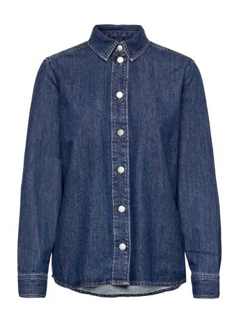 Slfofelia Lsasicidlue Dnmhirt Blue Selected Femme