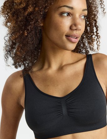 Lindex Bra Joy Seamless Top - Black - M