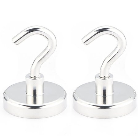 Magneettikoukut, 7,7 kg+ kestävät kestomagneetit koukulla jääkaappiin, erittäin vahva risteilykoukku ripustamiseen, magneettinen ripustin