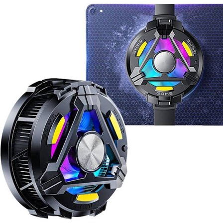 (Svart og Sølv) 25W Nettbrettkjøler, Telefon/Nettbrettkjøler, med Tre Justerbare Temperaturer, Universell Radiator for