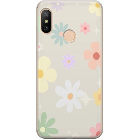 Mobilskal till Xiaomi Redmi 6 Pro med fejdande blommor