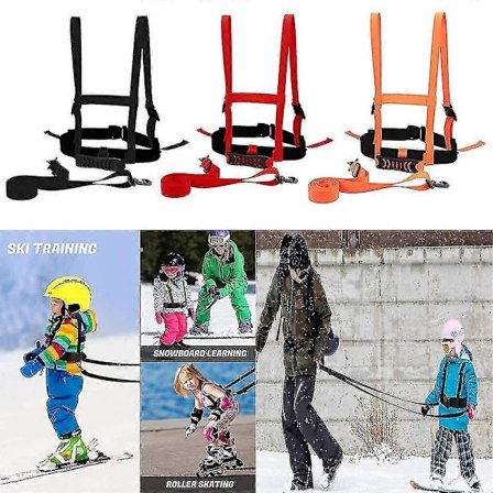 Ski-sikkerhetssele for barn til utendørs skitrening med trekkline og skistropp