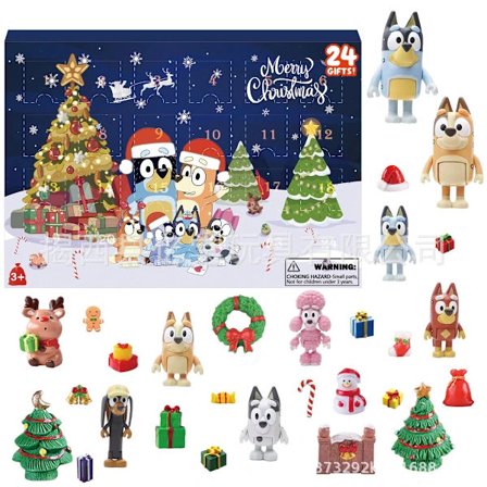 2025 Ny Bluey Blind Box Julekalender Jul Blind Box 24 Dages Nedtælling Overraskelsesboks