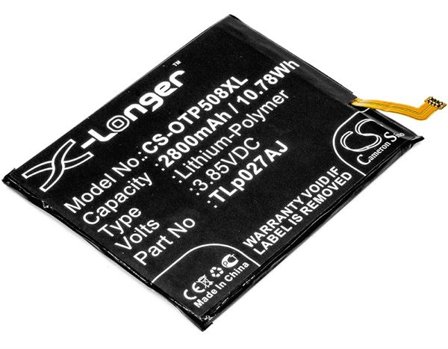 Batteri til SmartPhone, mobil til Alcatel Pulsemix, OT-5085C, A5 osv.
