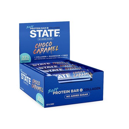 State Drinks Protein+ Bar 12-pak Choko/Caramel 50 g, Sport & Velvære, Protein & Energi, Energi- Og Proteinbarer