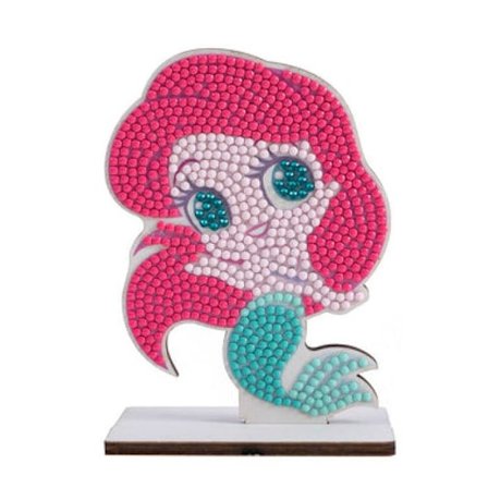 Acrylmaleri - Crystal Art - Buddy - 8x11cm - Lille Havfrue - Barn