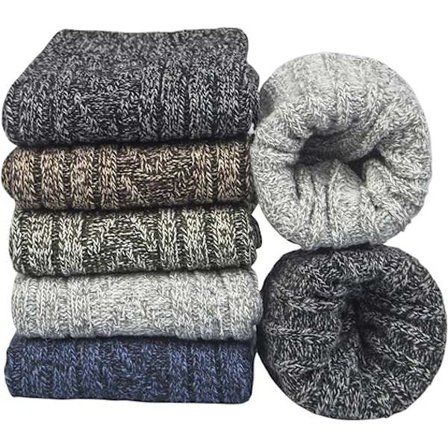 5 par Kvinders Uldsokker Vinter Termisk Bløde Business Tykke Strikkede Sokker til Premium Vandreture Sokker Letvægts