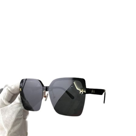 Moderne solbriller i oversized UV400 med flad top til mænd og kvinder - sort