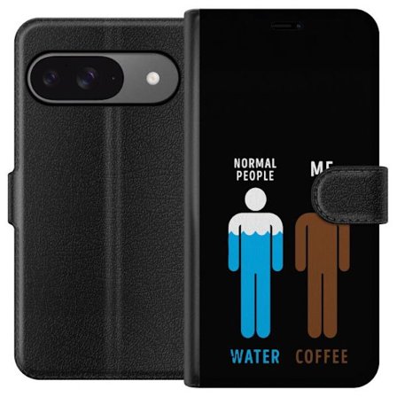 Yhteensopiva Lompakkokotelo Google Google Pixel 9 Pro Tavalliset ihmiset kastelevat minua kahvi rauhallinen minimalistinen kuva ideaali kahvin ystävi