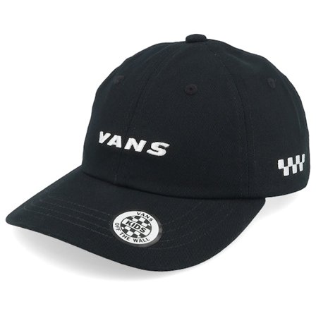 Vans - Schwarz Cap - Kids Check Side Curved Bill Jockey Black Dad Cap / Unconstructed @ Hatstore