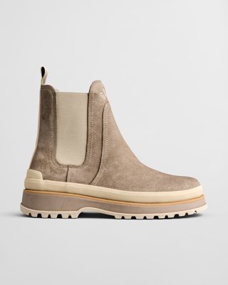 GANT - Wintly chunky semsket chelsea boots til dame til dame soft oat