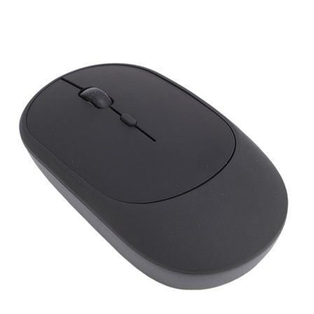 Trådløs Bluetooth-mus, genopladelig lydløs ergonomisk mus med 3-niveau DPI (800/1200/1600) til bærbar pc og kontorbrug, sort