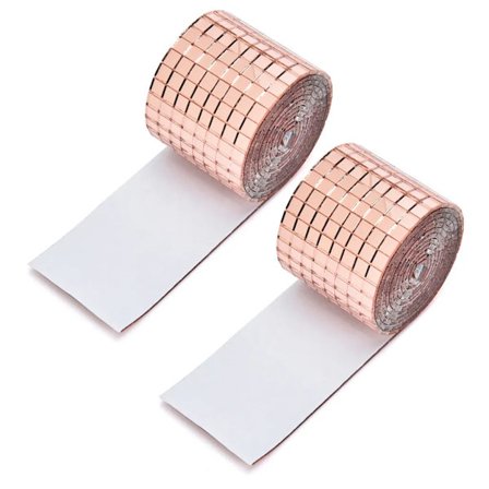 2 ruller mosaikk speil fliser klistremerker glass speil mosaikk steiner vegg klistremerker speil mosaikk selvklebende speil klistremerker 100cm*4cm, 