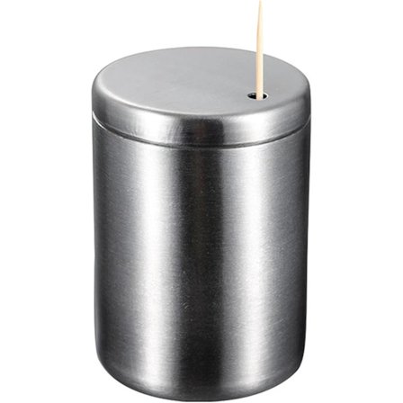 Liten tannpirkerholder i rustfritt stål, tannpirkertekstur, forseglet holder, vanlig kreativ tannpirkerholder for kjøkken og restaurant