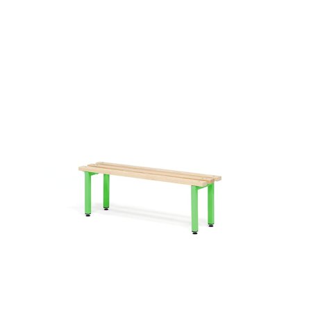 Changing room bench ELITE, 900x300x390 mm, beech, green
