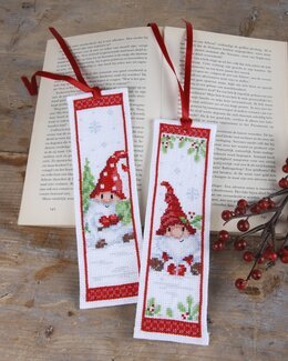 Broderikit Bokmärke Jul 2 -Pack - Vervaco