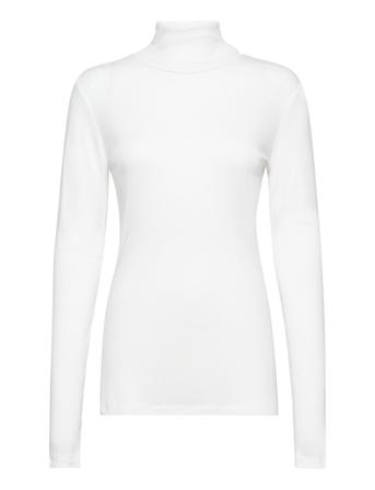 Mona Lyocell R Ls Top White MOSS COPENHAGEN